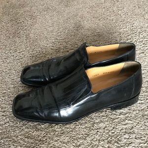 Avventura Men's Black Leather Loafers